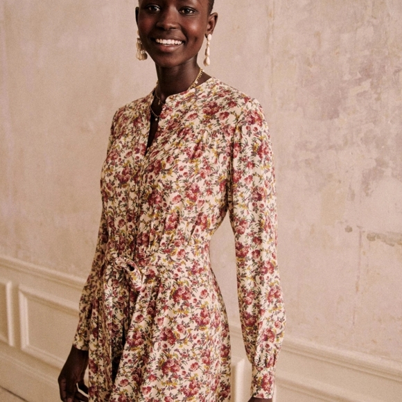 Sezane Alix Floral Midi Dress - Picture 4 of 6